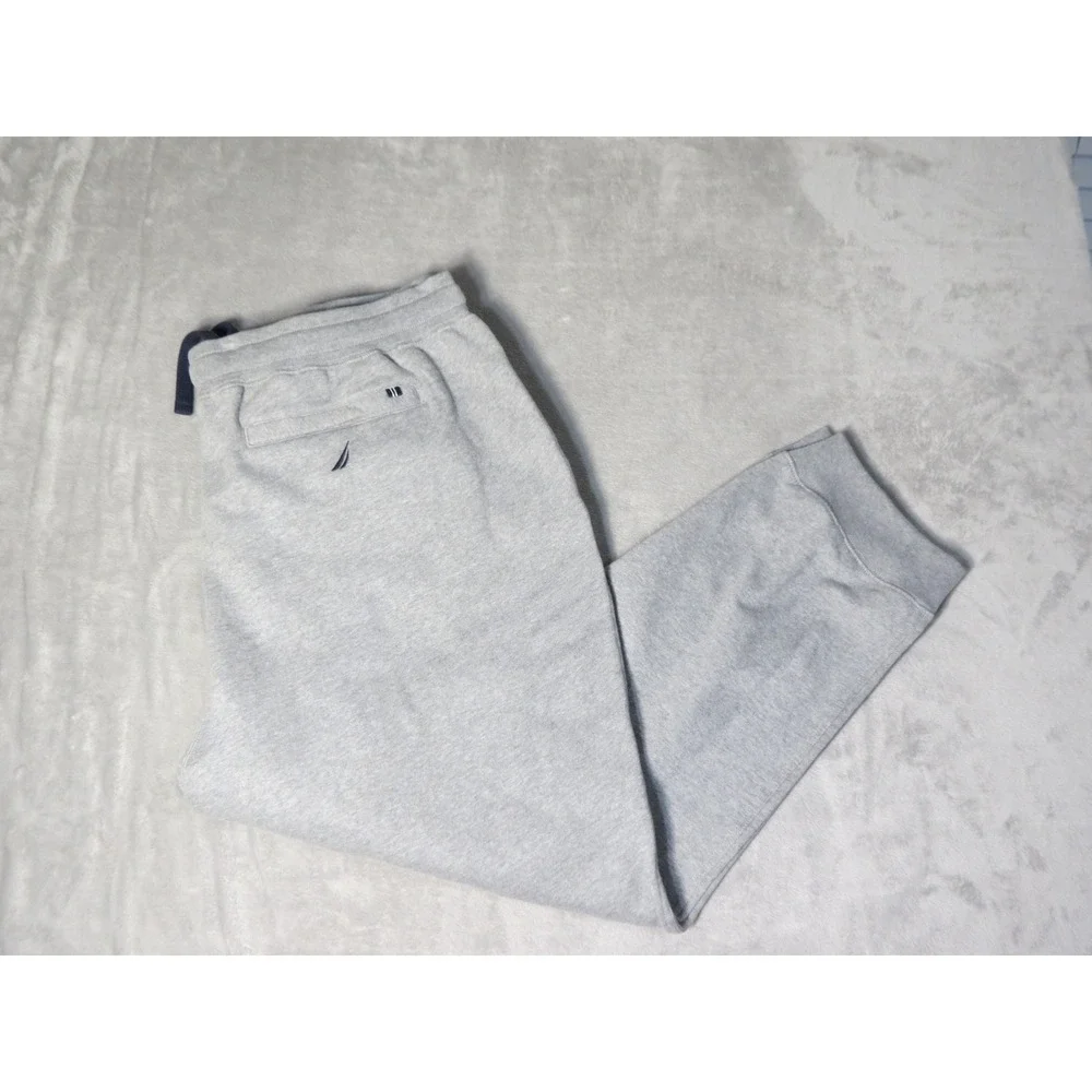 Nautica Joggers Mens 4XL Gray Fleece Lined Drawstring Waist Big and Tall NEW